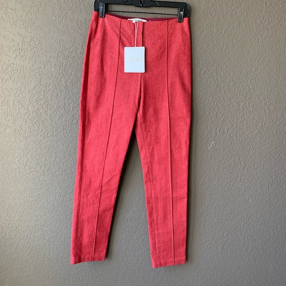 Diane Von Furstenberg single pleat fuschia trouser